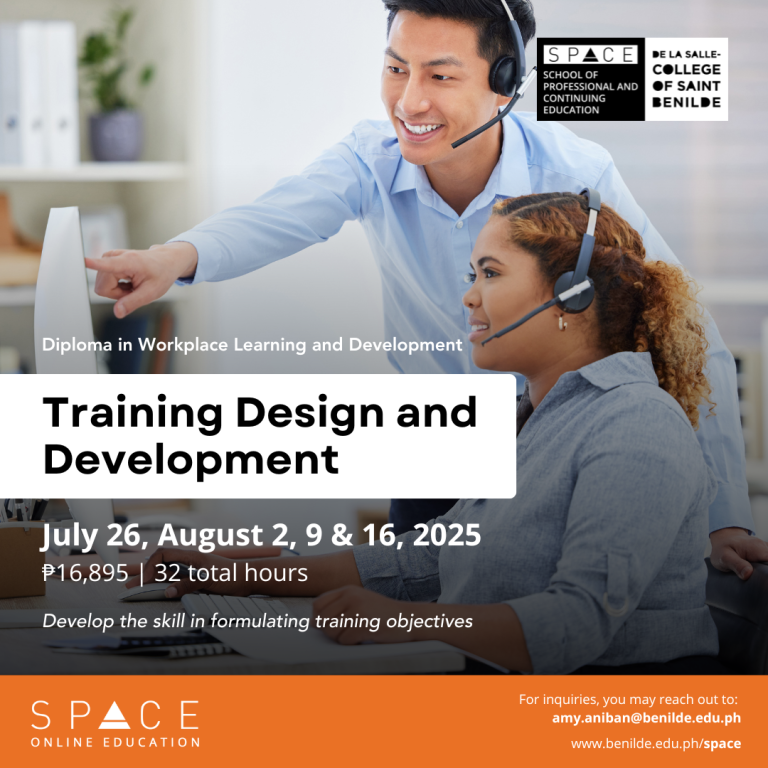 Training Design & Dev't (Jul 26)